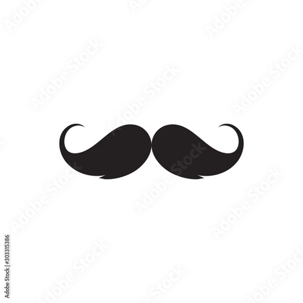Obraz mustache icon vector design template on white background