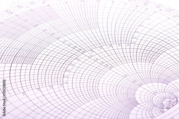 Fototapeta Abstract close up of Smith chart