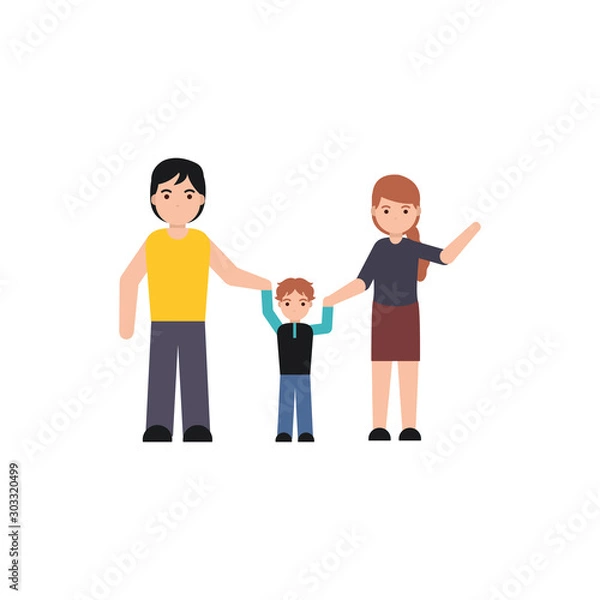 Fototapeta people member family flat image