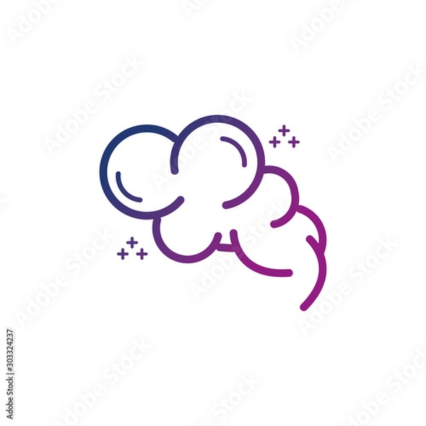 Fototapeta blows steam cloud smoke gradient