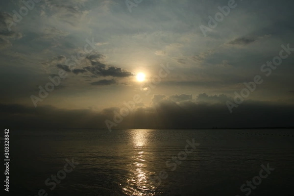 Fototapeta 鵠沼海岸の夕日