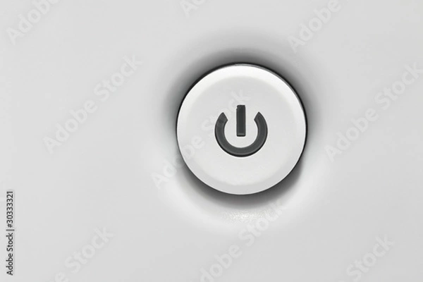 Obraz Power button white