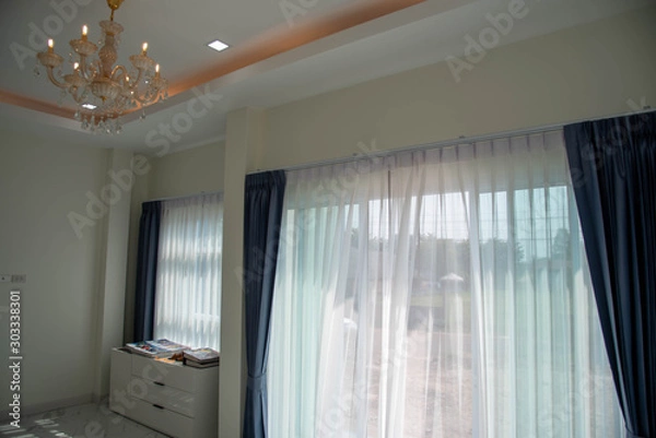 Fototapeta window with curtains