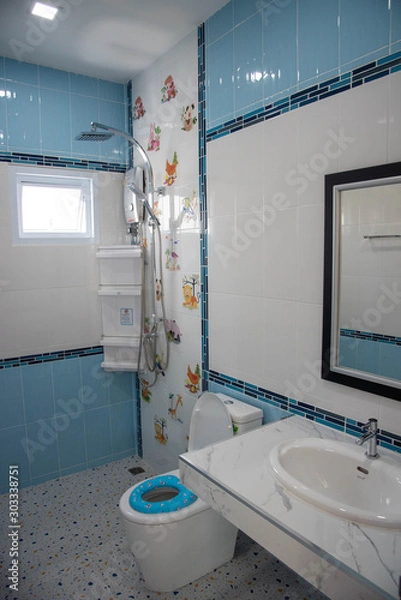 Fototapeta interior of modern bathroom