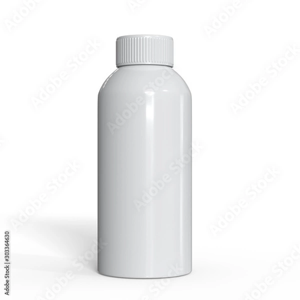 Obraz white plastic bottle mockup