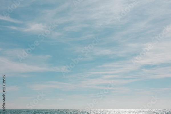 Fototapeta cloudy sky and sea