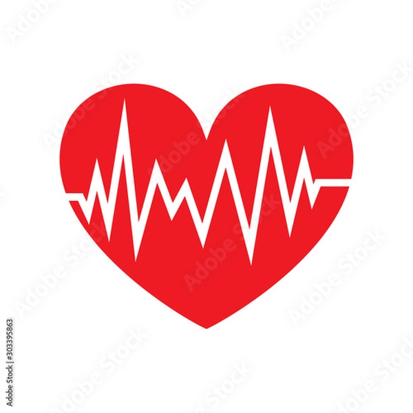 Fototapeta Heartbeat icon - vector.