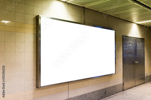 Fototapeta Blank billboard for new advertisement