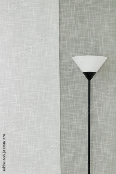 Fototapeta minimalist gray scale photograph of lampara
