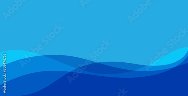 Fototapeta blue wavy gradation background, blue wavy background . modern style