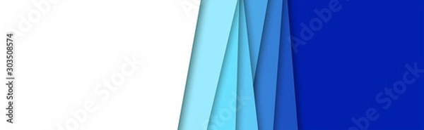 Fototapeta Abstract geometric background in paper cut style. Straight lines. Horizontal banner. Design for brochures, posters, flyers, advertising. Place for text. Vector.