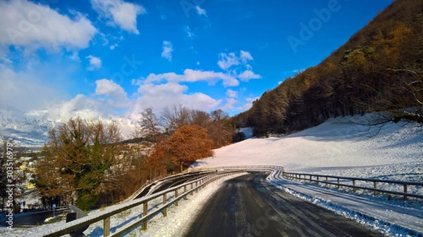 Fototapeta Winter roads