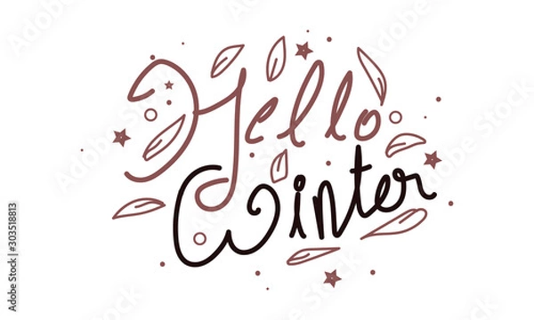 Obraz Hello Winter Template Design