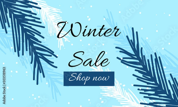 Obraz Winter Sale Banner Design