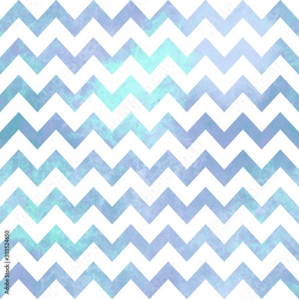 Fototapeta Chevron seamless pattern - blue marble style
