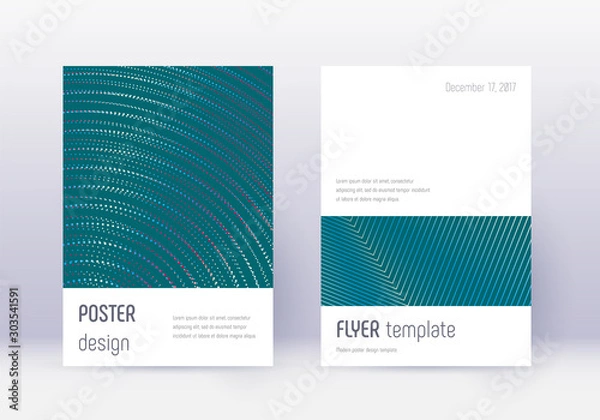 Obraz Minimalistic cover design template set. Red abstra