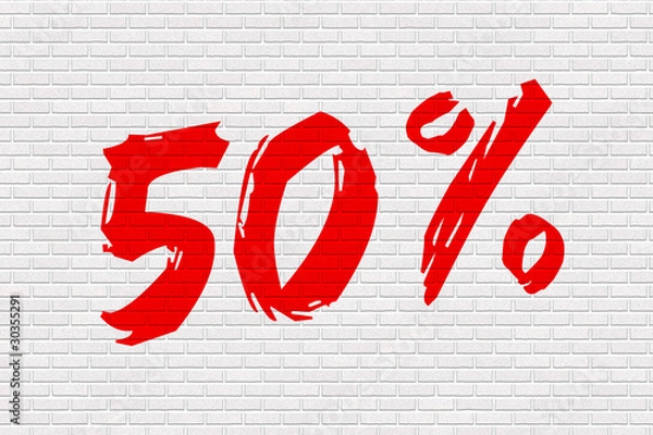 Obraz Mauer weiss "50%"