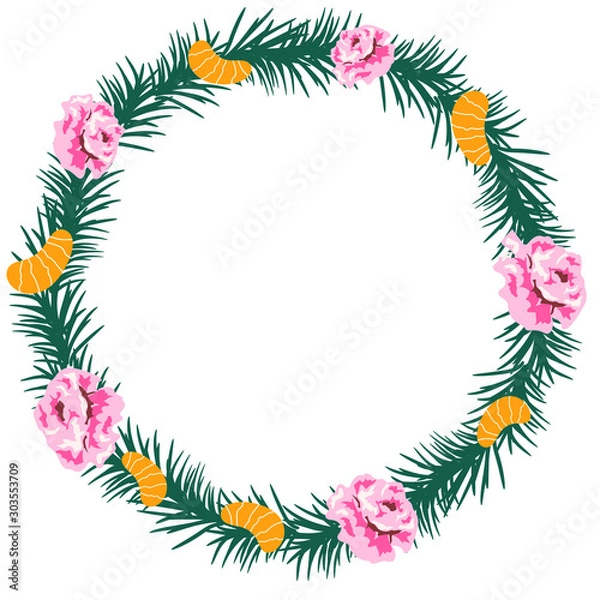 Fototapeta frame with flowers