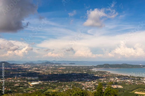 Obraz Phuket town view from the mountain