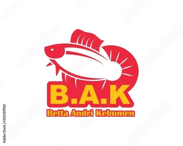 Fototapeta betta fish icon vector illustration design