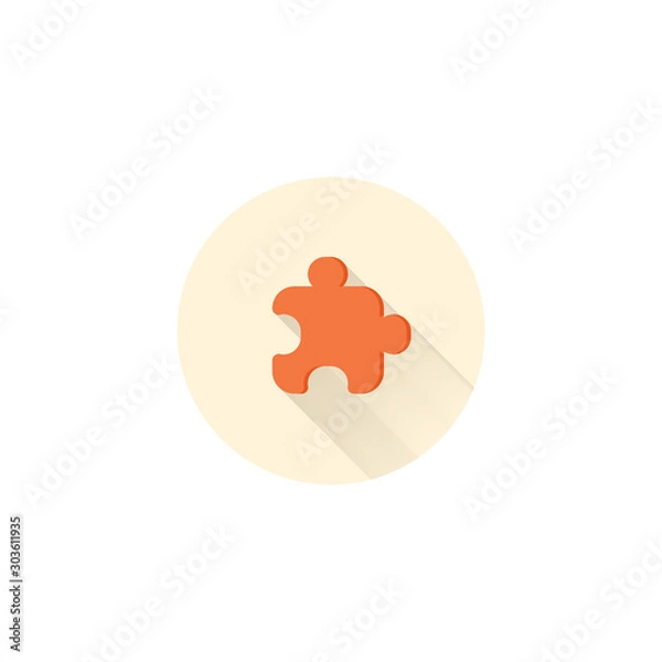 Fototapeta Puzzle colorful vector flat icon