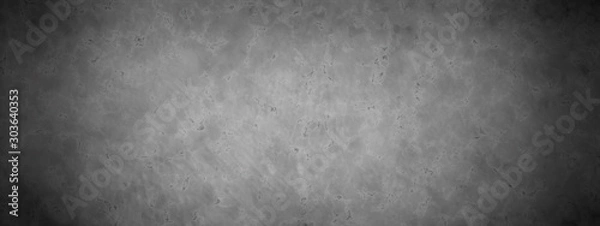 Fototapeta Elegant marbled black and grey empty background. Luxury antique card. Old blurred texture wallpaper. Background blackboard website. Vintage textured web banner header board. Copy space for text