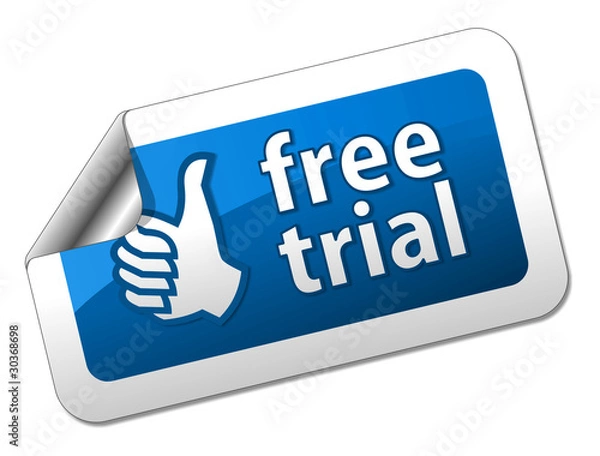 Obraz Free trial sticker