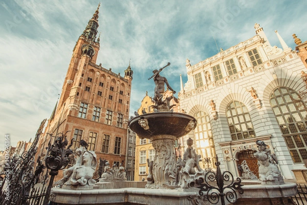 Obraz architecture gdansk, old city in europe