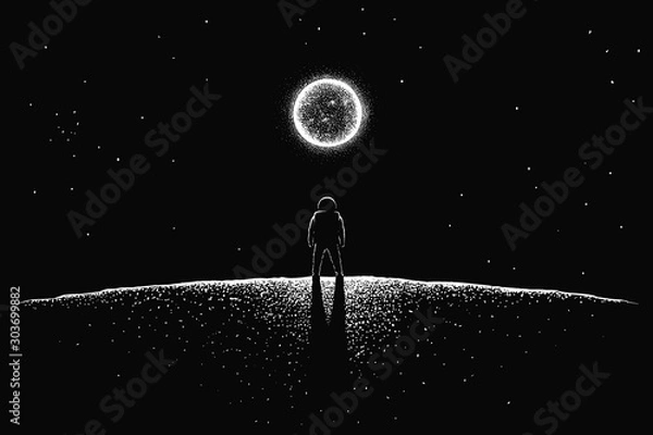 Obraz Astronauta na nowej planecie