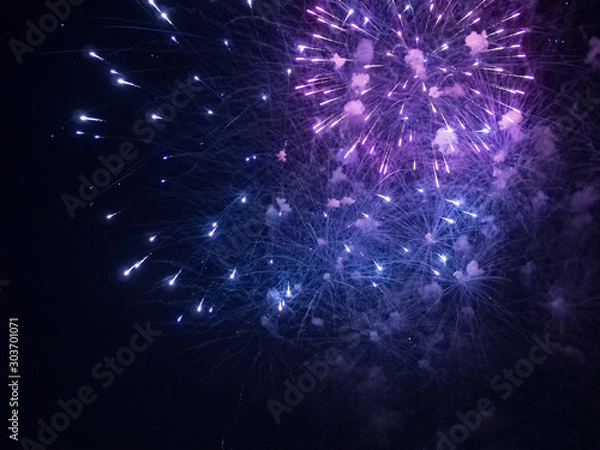 Fototapeta Beautiful colorful firework texture background