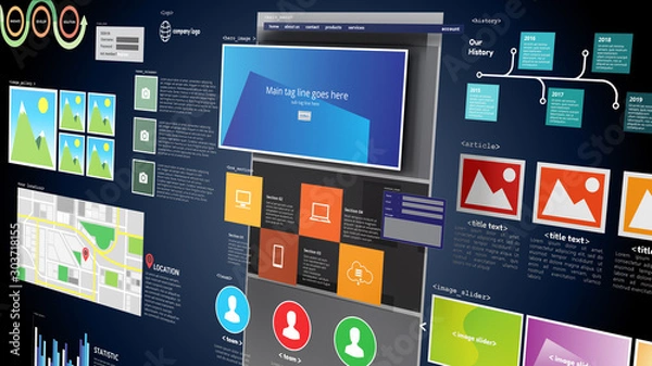 Obraz Website design and development project
