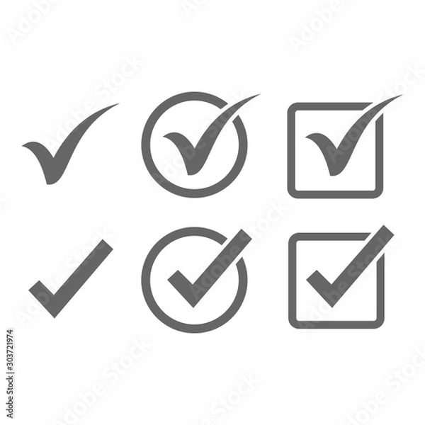 Fototapeta check mark icon vector design symbol
