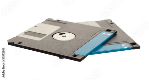Fototapeta diskettes isolated on the white background