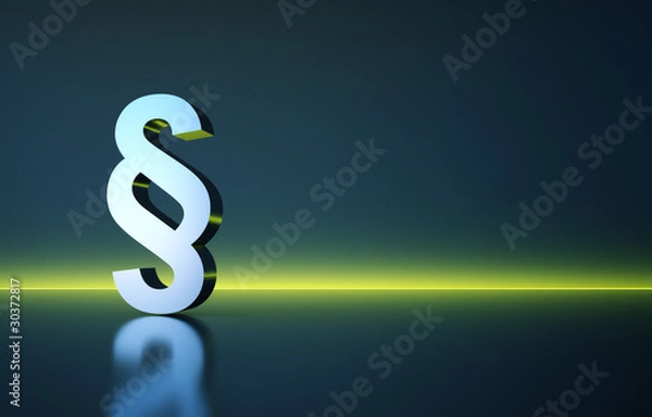 Obraz 3d Rendering "Green Paragraph"