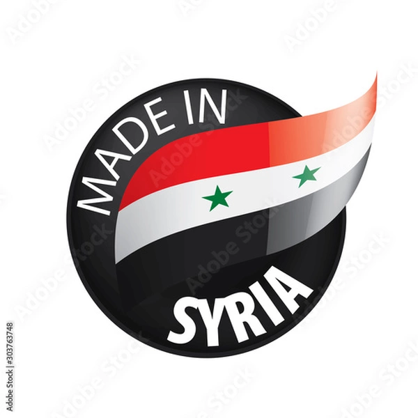 Fototapeta Syria flag, vector illustration on a white background