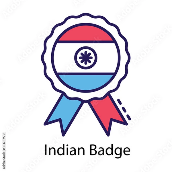 Fototapeta India Badge Vector