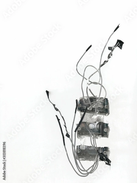 Fototapeta Buried plug, with copy space