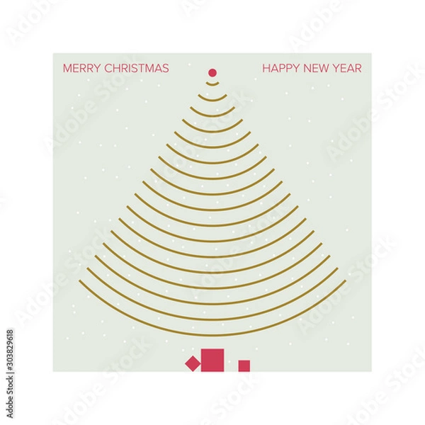 Obraz Wireless Technologies Inspired Christmas Card.