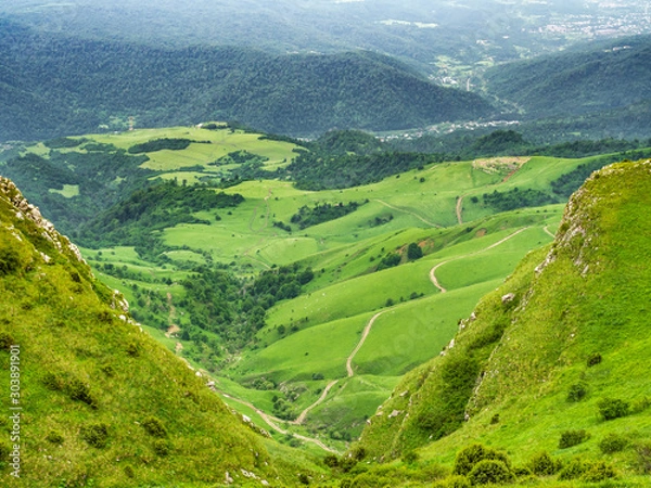 Obraz Picturesque view from mountain side into the valley