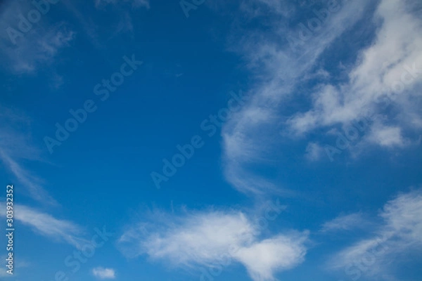 Fototapeta blue sky with white clouds