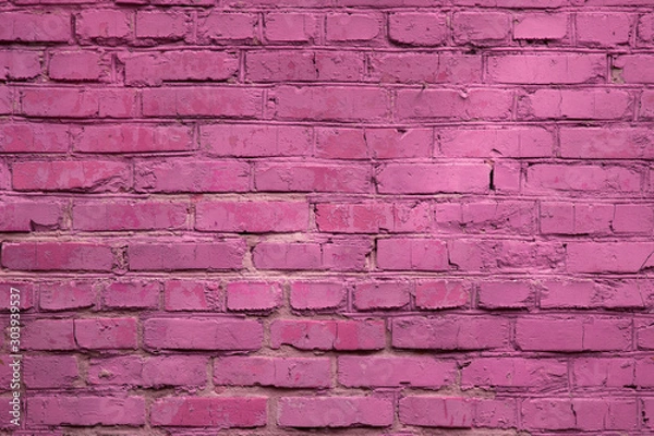 Fototapeta Backdrop from brick weathered pink wall