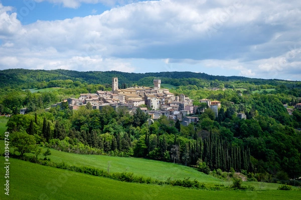 Fototapeta View of San Casciano dei Bagni, Italy