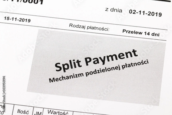 Fototapeta Split Payment
