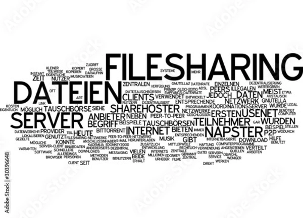 Fototapeta Filesharing