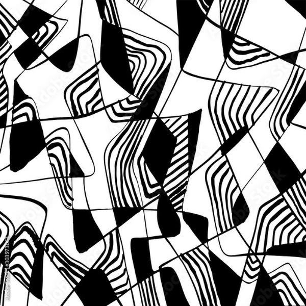 Fototapeta Grunge brush pattern. Texture. White and black vector.
