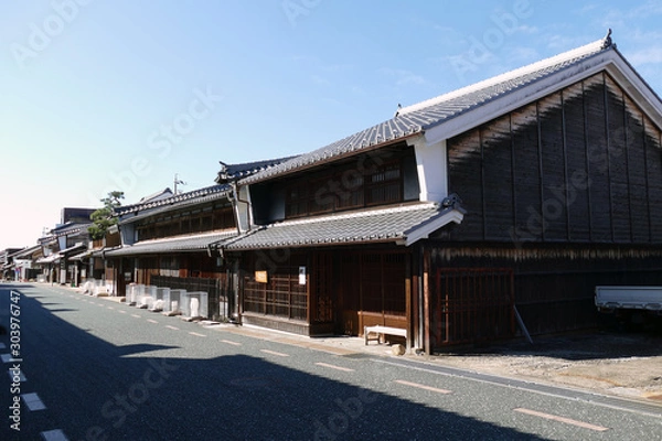 Fototapeta うだつの上がる美濃市の町並み