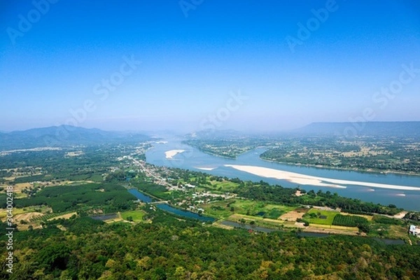 Obraz Veiw of village from mountain