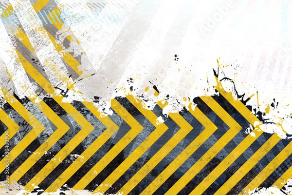 Fototapeta Grungy Hazard Stripes