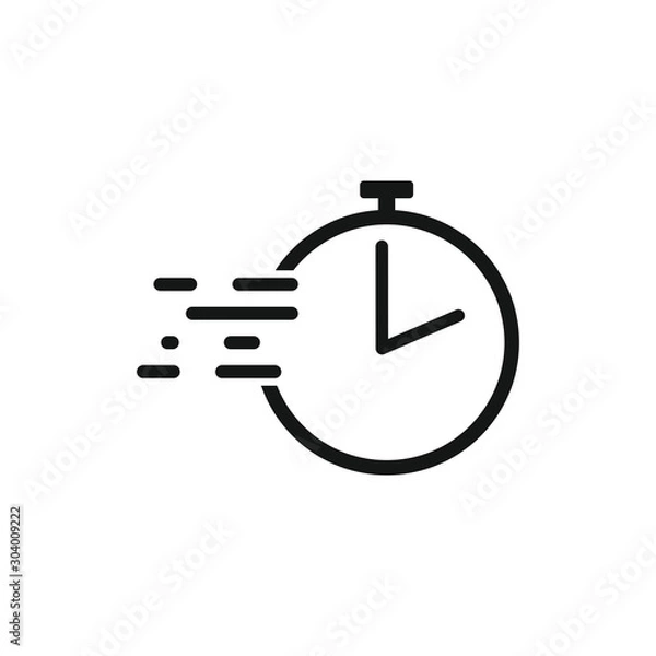 Fototapeta Time icon vector. Fast time vector icon. Deadline icon vector illustration