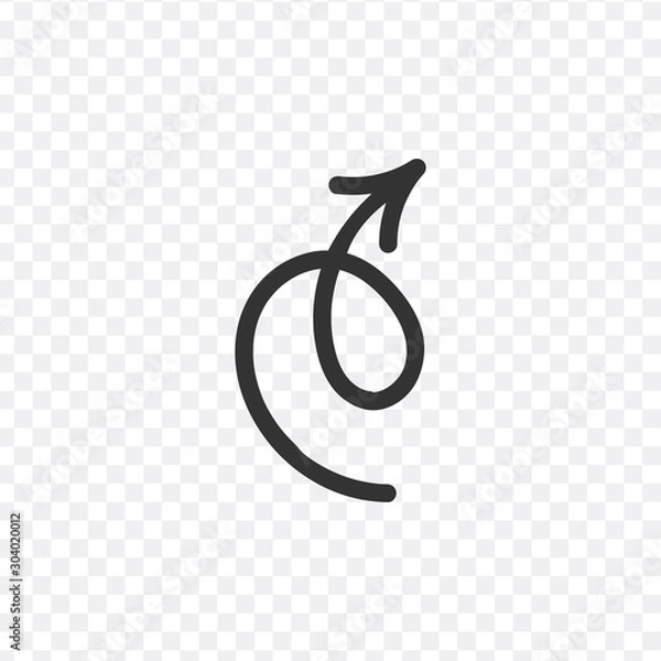 Obraz Vector illustration. stylish arrow, pointer, spiral. Stock vector illustration isolated on white background.
